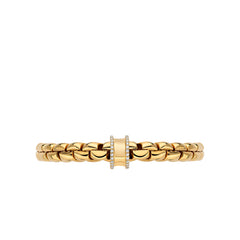 Fope EKA Flex'it Yellow Gold Large Diamond Pave Rondel Bracelet