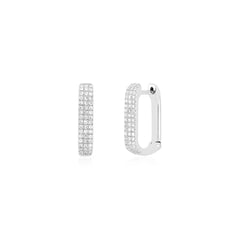 EF Collection Jumbo Lola Hoop with Pave Diamonds Earrings