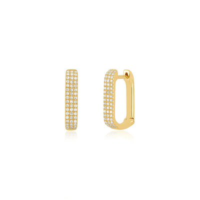 EF Collection Jumbo Lola Hoop with Pave Diamonds Earrings - EF Collection product