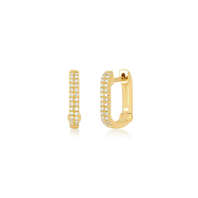 EF Collection Mini Lola Hoop with Pave Diamonds Earrings - EF Collection product