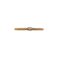Fope Solo Yellow Gold Diamond Rondel Bracelet