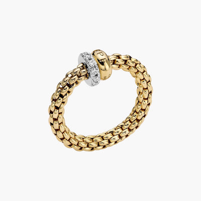 Fope Flex'it Solo Ring in White and Yellow Gold - Fope product
