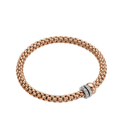 Fope Flex'it Solo Bracelet Rose Gold Three Rondels