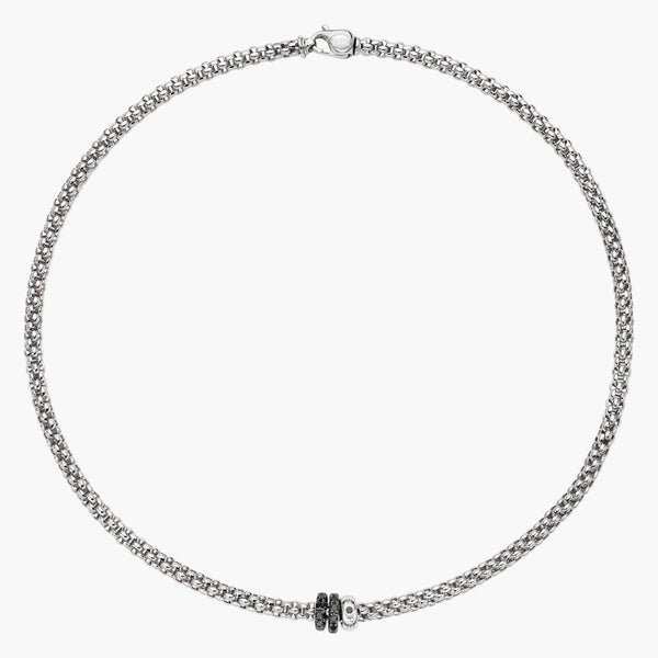 Fope Uomo Solo Necklace Black Diamond Rondels