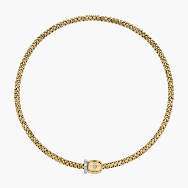 Fope Flex'It Solo Necklace Pave and Ornamental Rondel