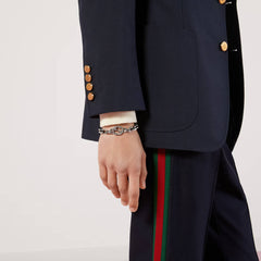 Gucci Interlocking Chain Sterling Silver Bracelet