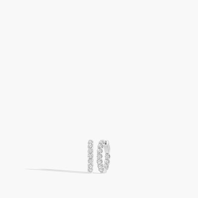 2 Carat Inside Out Diamond Hoop Earrings - .5" - Private Label product