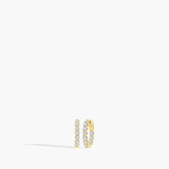 2 Carat Inside Out Diamond Hoop Earrings - .5"