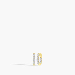 3 Carat Inside Out Diamond Hoop Earrings - .5"