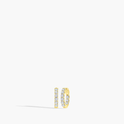 3 Carat Inside Out Diamond Hoop Earrings - .5" - Private Label product