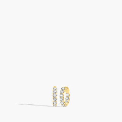 5 Carat Inside Out Diamond Hoop Earrings - .5" - Private Label product