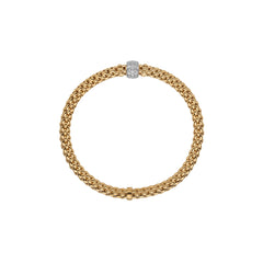 Fope Solo Collection Diamond Pave Rondel Bracelet