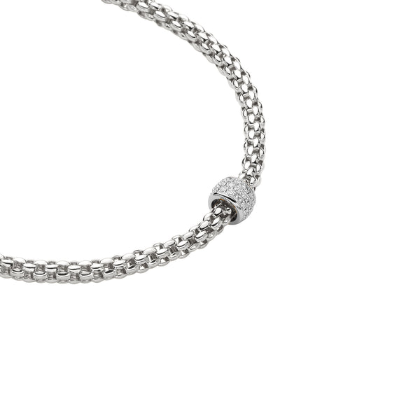Fope Solo Diamond Pave Rondel Necklace