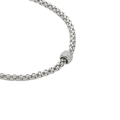 Fope Solo Diamond Pave Rondel Necklace