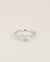 The Round Solitaire Pave Engagement Ring in Platinum