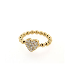 Hulchi Belluni Tresore Heart Gold Diamond Ring