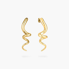 Roberto Coin Perfect Gold Large Spiral Pin Earrings