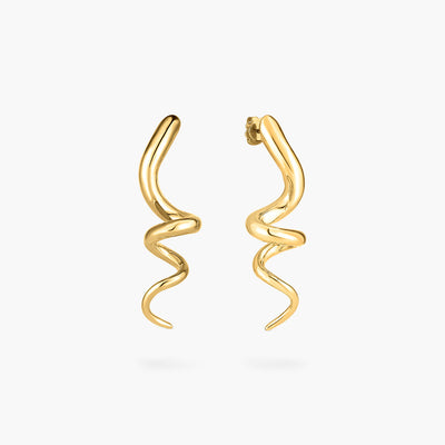 Roberto Coin Perfect Gold Large Spiral Pin Earrings - Roberto Coin product