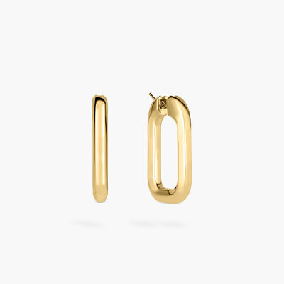 Roberto Coin Designer Gold Medium Square Hoop Earrings in 18K Yellow Gold - Roberto Coin product