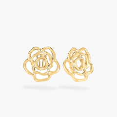 Roberto Coin Large Rose Earrings