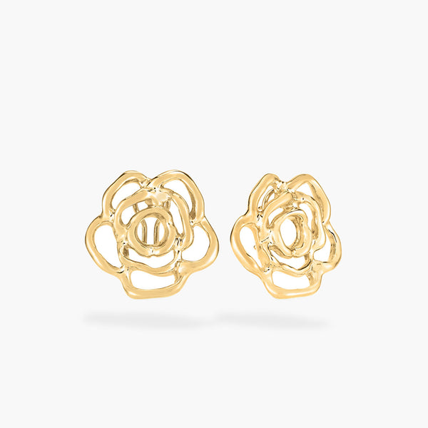 Roberto Coin Large Rose Earrings
