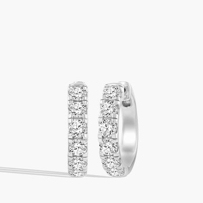 3 Carat Chunky Diamond Hoop Earrings - 1" - Private Label product