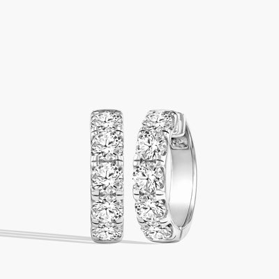 5 Carat Chunky Diamond Hoop Earrings - 1" - Private Label product