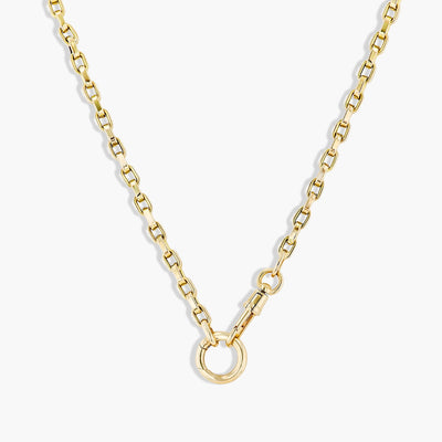 18" Yellow Gold Rolo Chain Charm Necklace - Private Label product