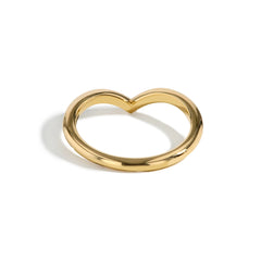 Curved "V" Wedding Band