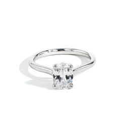 The Princess Solitaire Engagement Ring in White Gold