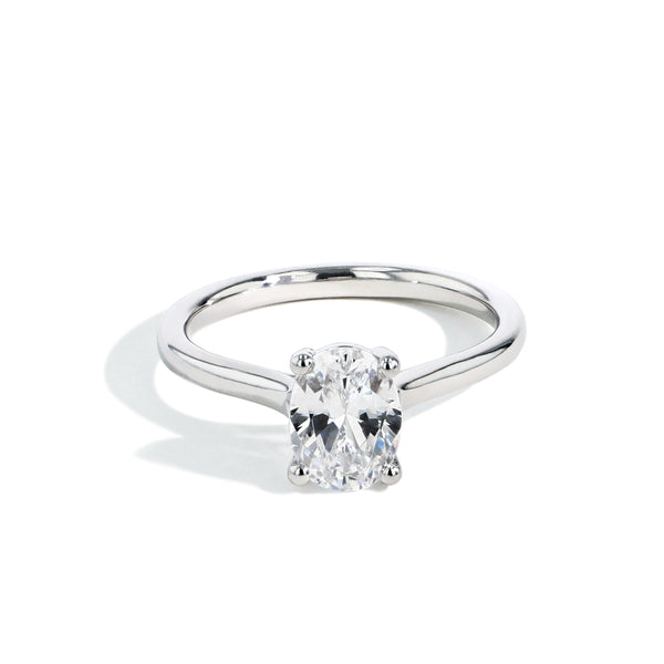 The Princess Solitaire Engagement Ring in White Gold