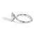 Round Ultra Thin Solitaire Engagement Ring Setting in Platinum