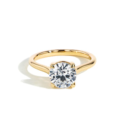 The Pear Solitaire Engagement Ring in White Gold