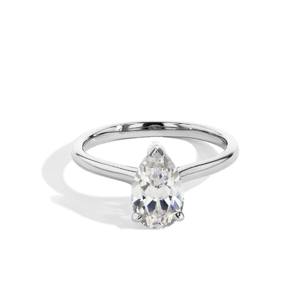 The Pear Solitaire Engagement Ring in Rose Gold