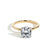 Ultra Thin Emerald Cut Hidden Halo Engagement Ring Setting in Platinum