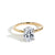 Ultra Thin Emerald Cut Hidden Halo Engagement Ring Setting in Platinum
