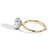 Oval Ultra Thin Hidden Halo Engagement Ring Setting in 14K Yellow Gold
