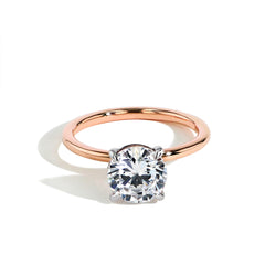 Oval Ultra Thin Solitaire Engagement Ring Setting in Platinum