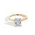 Radiant Ultra Thin Solitaire Engagement Ring Setting in Yellow Gold