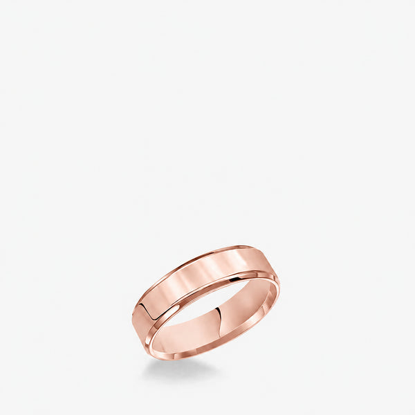 Flat Bevel Edge 5mm Comfort Fit Wedding Band