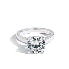 The Round Solitaire Engagement Ring Setting in Platinum