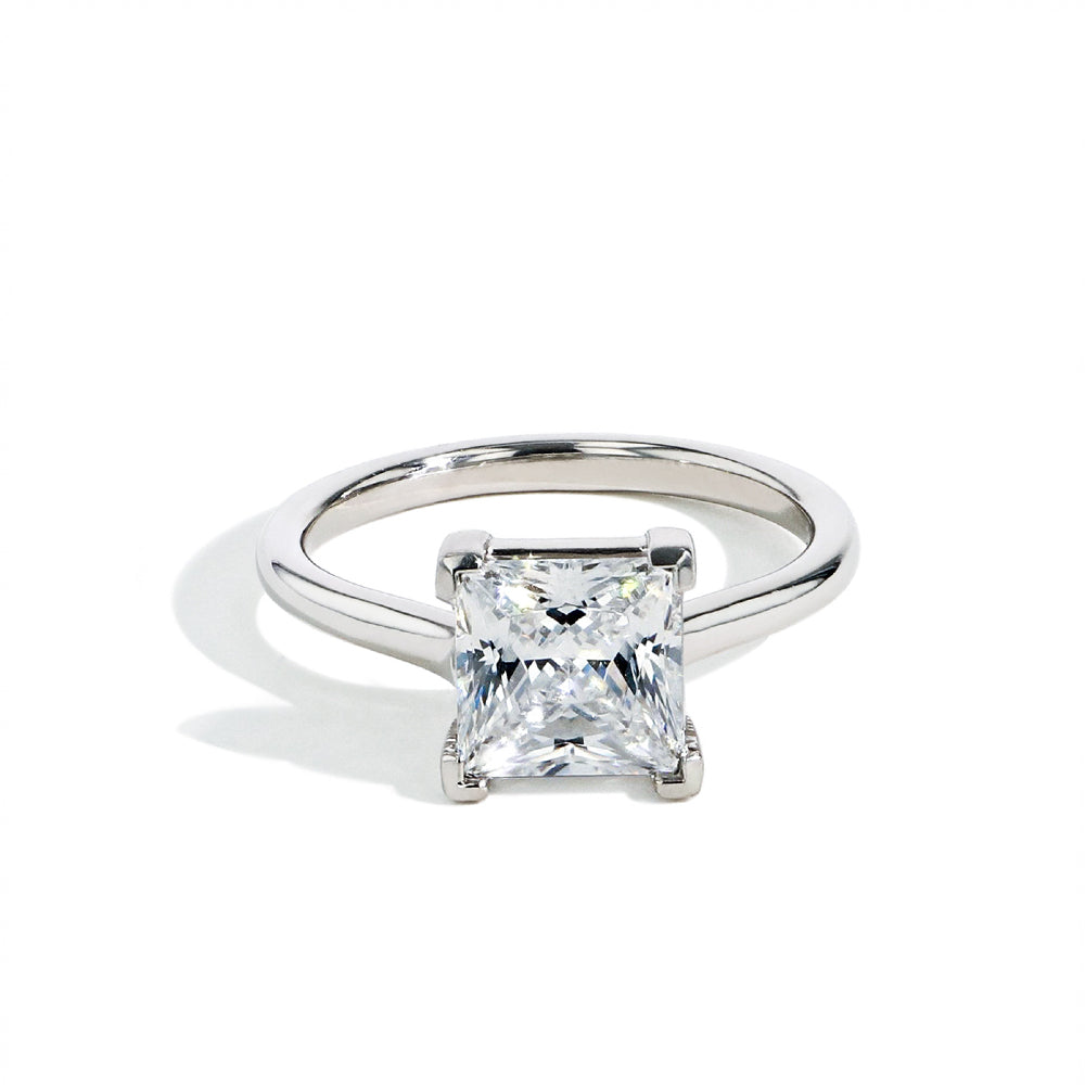 The Princess Solitaire Engagement Ring in White Gold