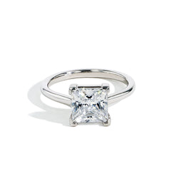 The Princess Solitaire Engagement Ring in White Gold