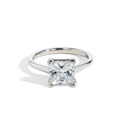 The Princess Solitaire Engagement Ring in White Gold