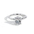 Oval Ultra Thin Hidden Halo Platinum Engagement Ring Setting
