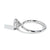 Ultra Thin Emerald Cut Hidden Halo Engagement Ring Setting in Platinum