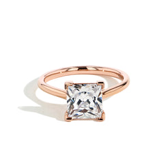 The Princess Solitaire Engagement Ring in White Gold