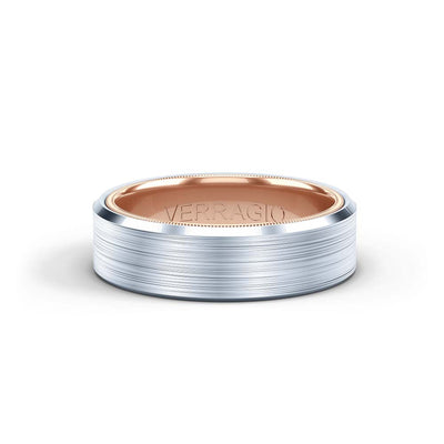 Verragio 7014 Two Tone Satin Finish 7mm Men's Wedding Band - Verragio product