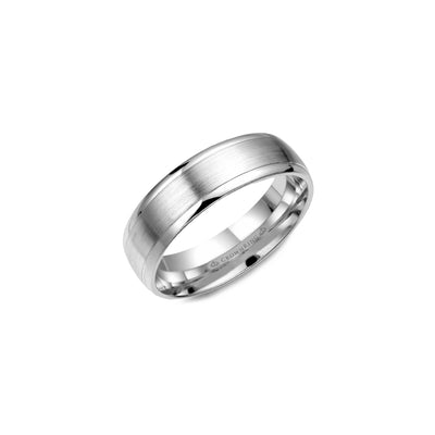 Crown Ring 6mm Rounded Ring Sandpaper and High Polish - Crown Rings product
