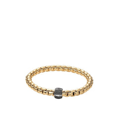 Fope Men's Luci Flex'it Black Diamond Station Bracelet